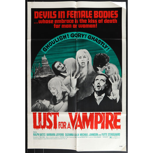 Lust for a Vampire (1971) Original Movie Poster Folded 27x41
