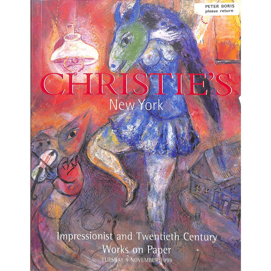 Christie's Impressionist and 20th Century Art Auction Catalog November 9, 1999