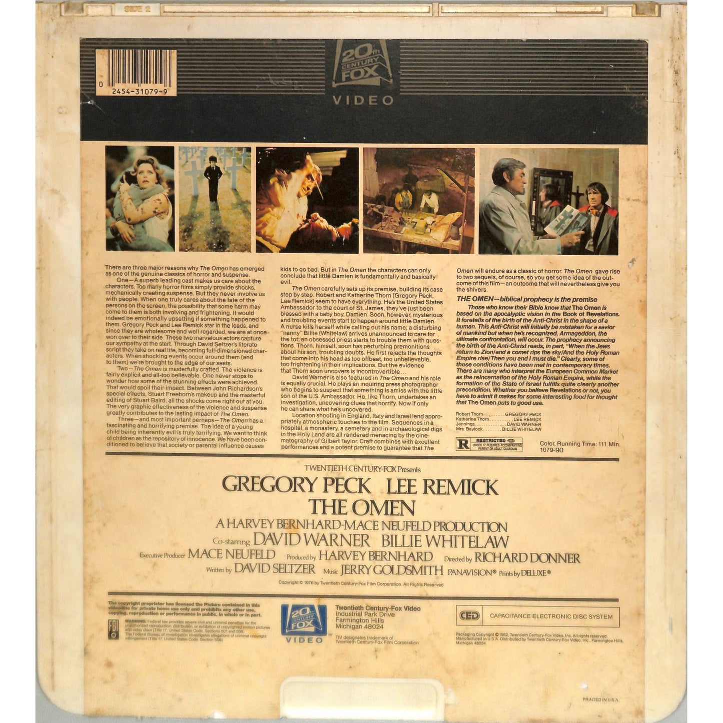 The Omen (1976) Vintage CED Videodisc