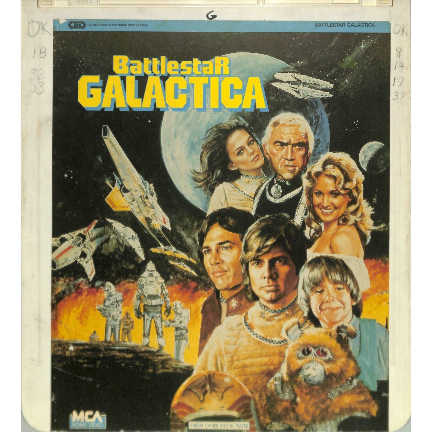 Battlestar Galactica (1978) Vintage CED Videodisc TESTED WORKING