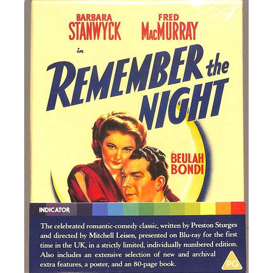 Remember the Night (1940) Sealed Indicator Limited Edition Blu-Ray