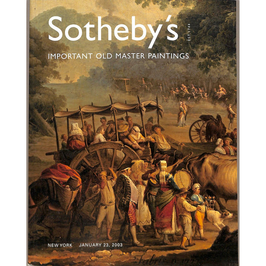Sotheby's Old Master Painting Contemporary Art Auction Catalog January 23, 2003