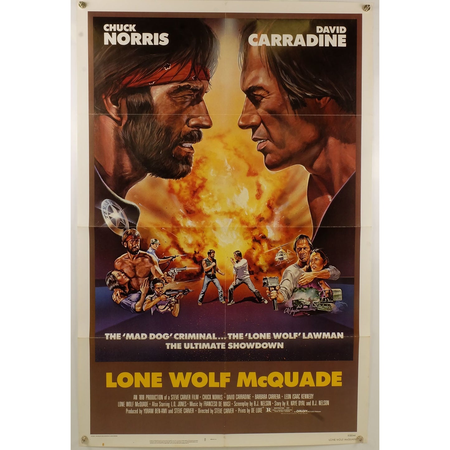 Lone Wolf McQuade (1983) Original Movie Poster Folded 27x41