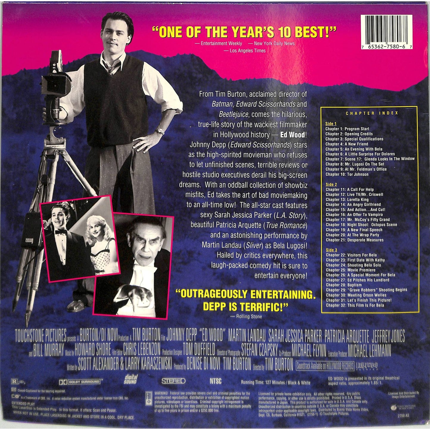 Ed Wood (1994) Laserdisc Video