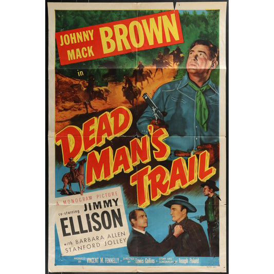 Dead Man's Trail (1952) Original Movie Poster Folded 27x41
