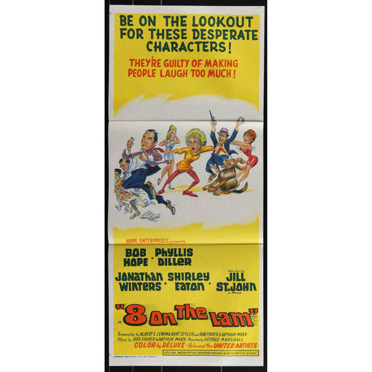 Eight on the Lam (1967) Original Australian Daybill Movie Poster Folded 13x30