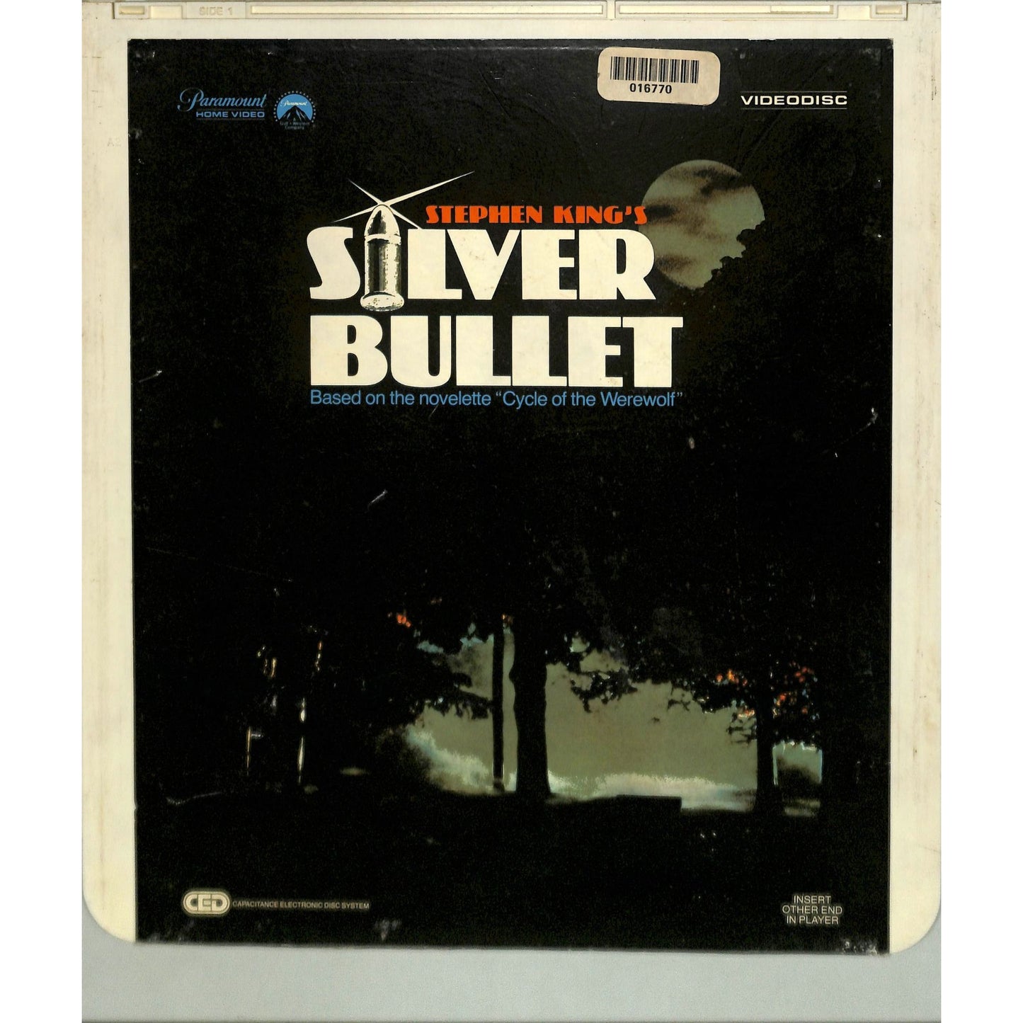 Silver Bullet (1985) Vintage CED Videodisc