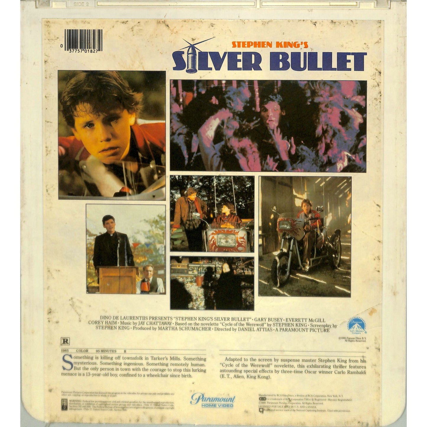 Silver Bullet (1985) Vintage CED Videodisc