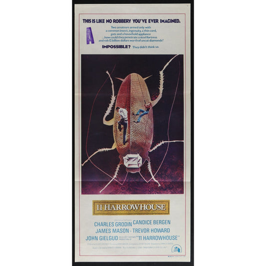11 Harrowhouse (1974) Original Australian Daybill Poster Folded 13x30