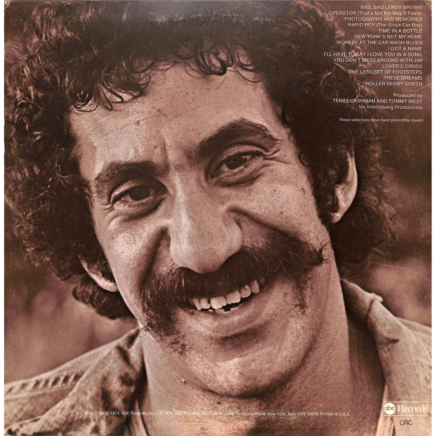 Jim Croce - Photographs and Memories (His Greatest Hits) Vinyl Record ABCD-835