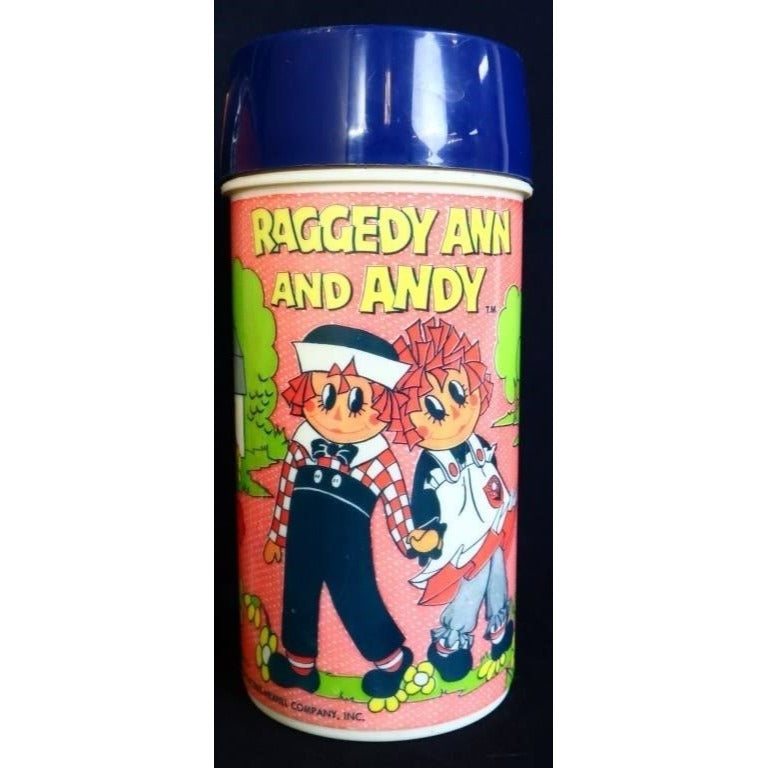 Vintage Raggedy Ann & Andy lunchbox w/ thermos
