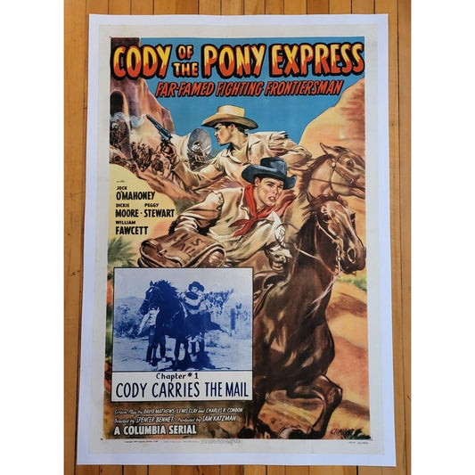 Cody of the Pony Express (1950)Linenbacked Restored Columbia Serial Poster 27x41