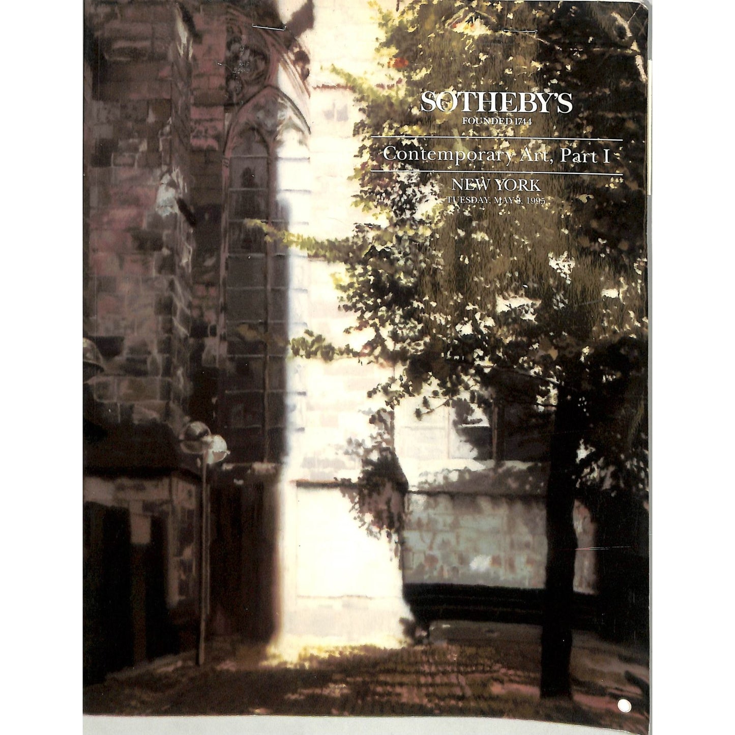 Sotheby's Contemporary Part 1 Art Auction Catalog May 2, 1995