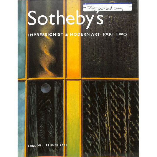 Sotheby's Impressionist and Modern Art Part 2 Auction Catalog June 27, 2001