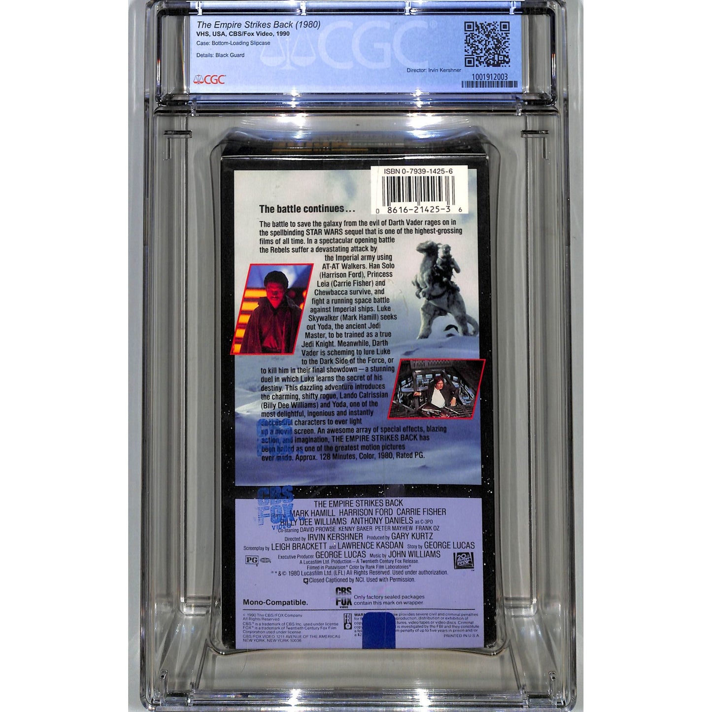 Star Wars: The Empire Strikes Back (VHS) CGC Graded 9.4 SEALED A+