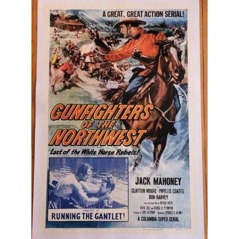 Gunfighters of the Northwest (1954) Linenbacked Restored Columbia Serial Poster