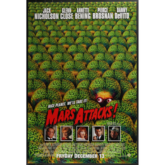 Mars Attacks! (1996) Original Double-sided Movie Poster Rolled 27x40