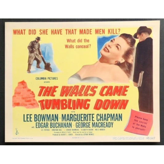 The Walls Came Tumbling Down (1946) Original Lobby Card Movie Poster 11x14