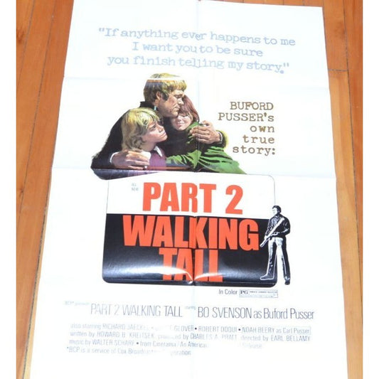 Walking Tall: Part II (1973) Original Movie Poster Folded 27x41