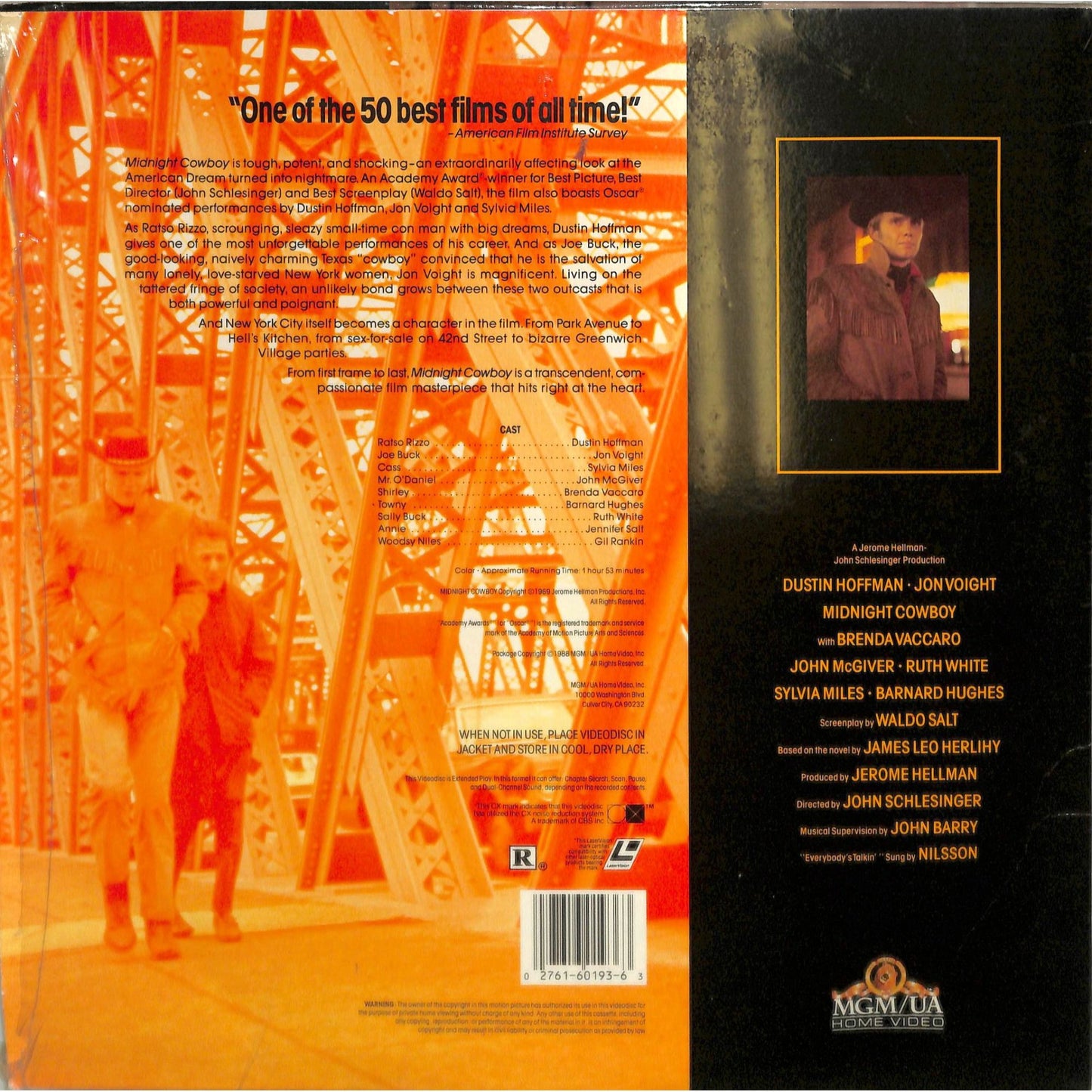 Midnight Cowboy (1969) Laserdisc