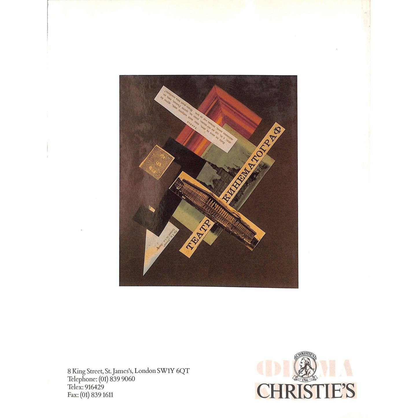 Christie's Avant- Garde Collection Auction Catalog April 5, 1990