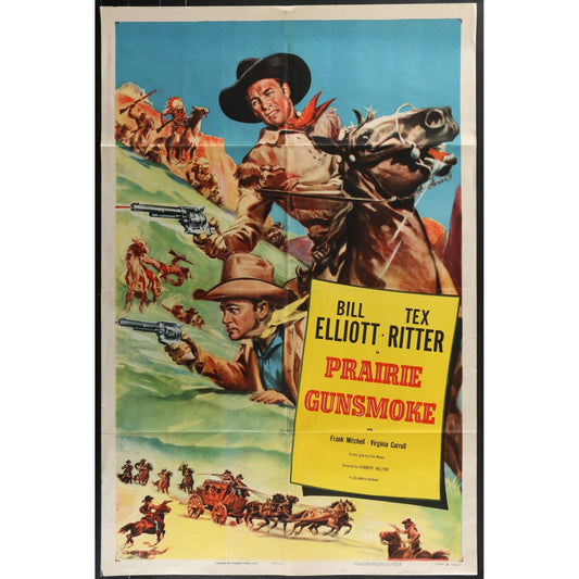 Prairie Gunsmoke (1942) Original Movie Poster Folded 27x41