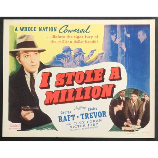 I Stole a Million (1939) Original Lobby Card Movie Poster 11x14