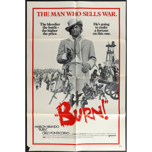 Burn! (1969) Original Movie Poster Folded 27x41