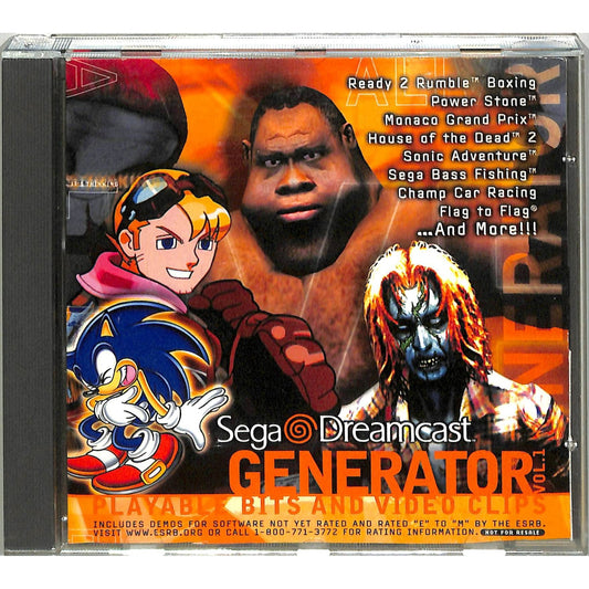 Sega Dreamcast Generator Vol. 1 (2000) Sega Dreamcast Disc