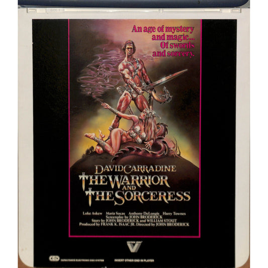 The Warrior and the Sorceress (1984) CED RCA SelectaVision Videodisc TESTED WORKING