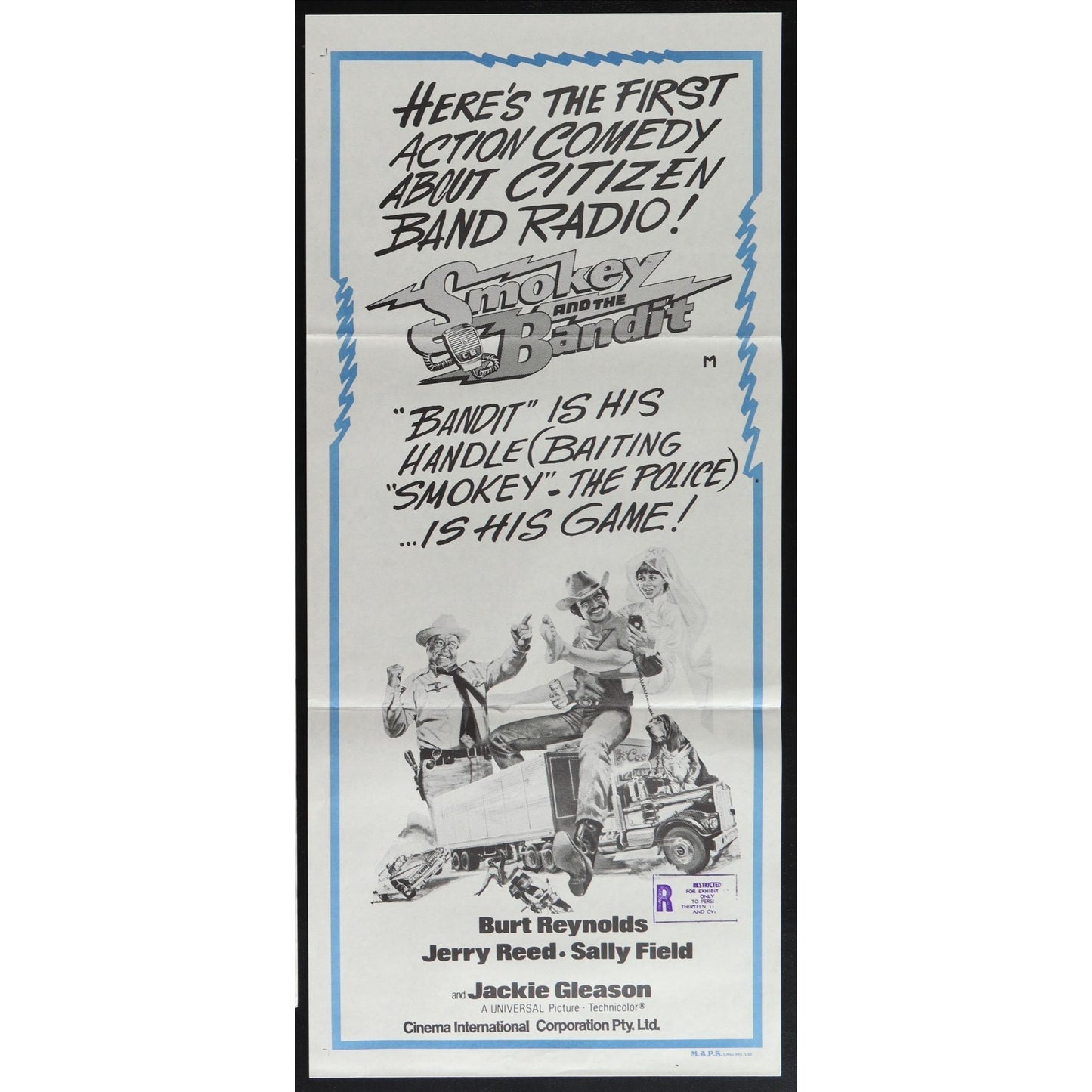 Smokey and the Bandit (1977) Original Australian Daybill Poster Folded 13x30
