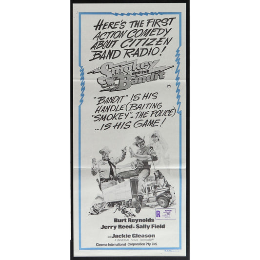 Smokey and the Bandit (1977) Original Australian Daybill Poster Folded 13x30