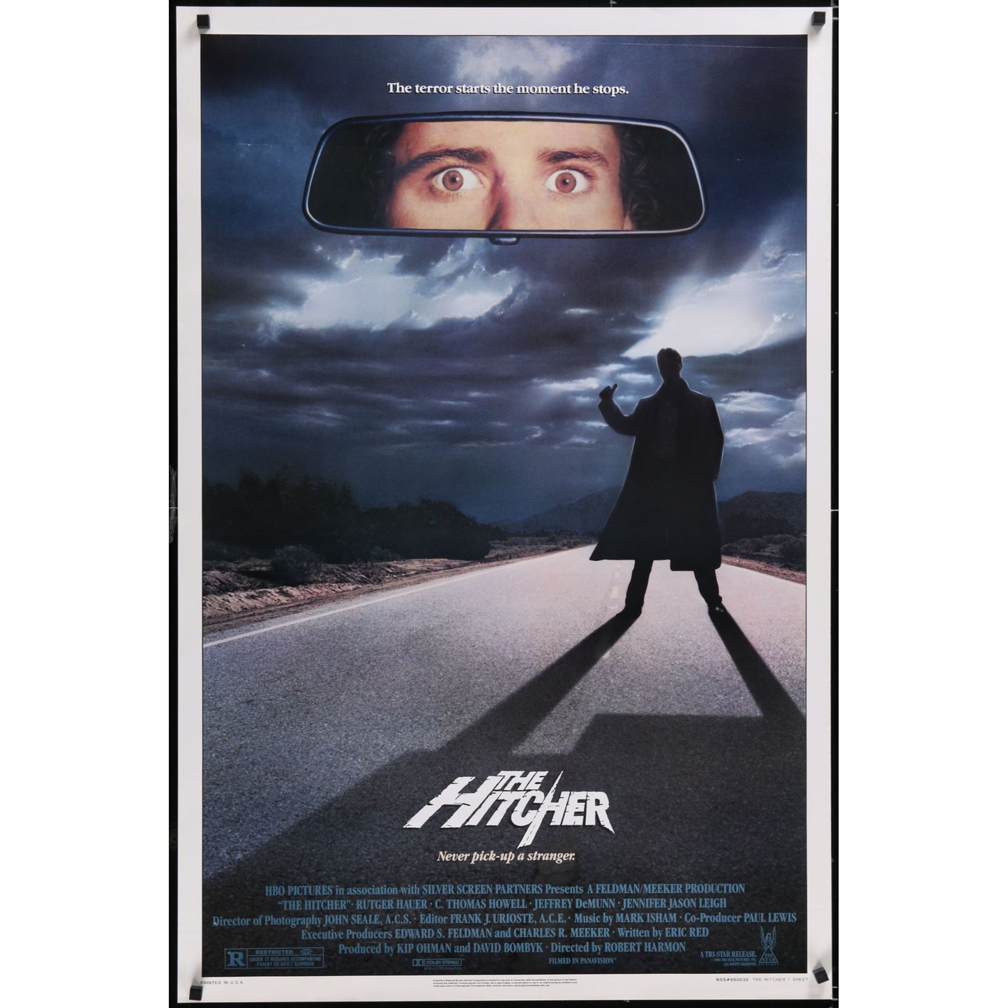 The Hitcher (1986) Original Movie Poster Rolled 27x41