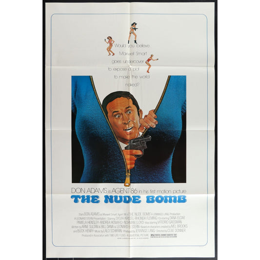 The Nude Bomb (1980) Original Movie Poster Folded 27x41