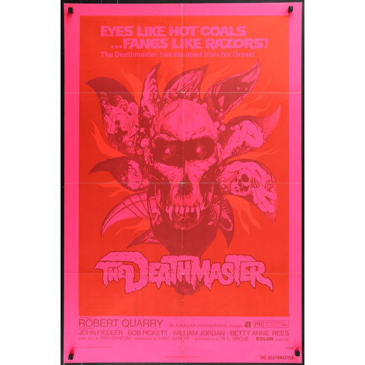Deathmaster (1972) Original Day-glo Movie Poster Folded 27x41