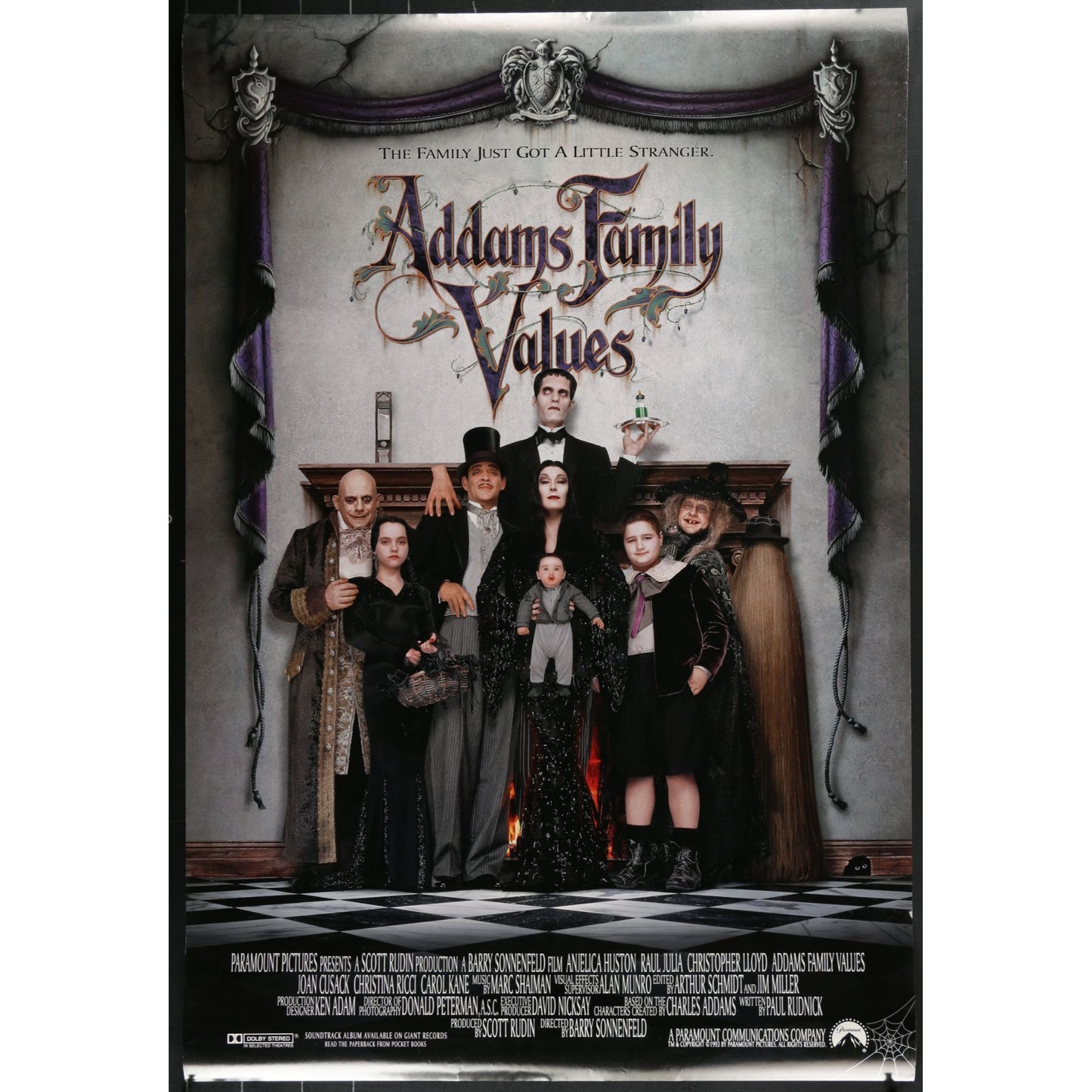 The Addams Family (1991) Original Double-sided Movie Poster Rolled 27x40