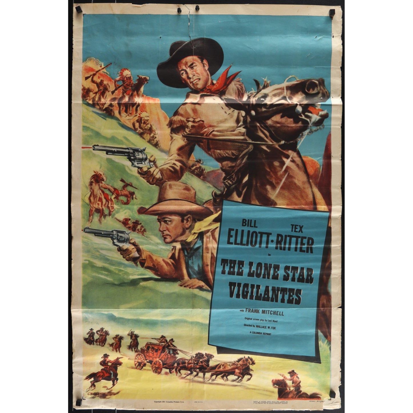 The Lone Star Vigilantes (1942) Original Movie Poster 27x41