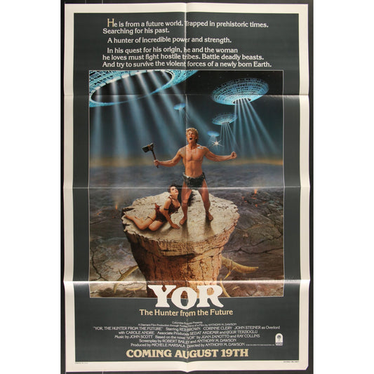 Yor: The Hunter from the Future (1983) Original Movie Poster Folded 27x41