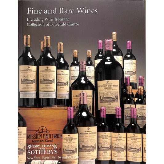 Sotheby’s Fine and Rare Wines Catalog Sep 26-27 1997