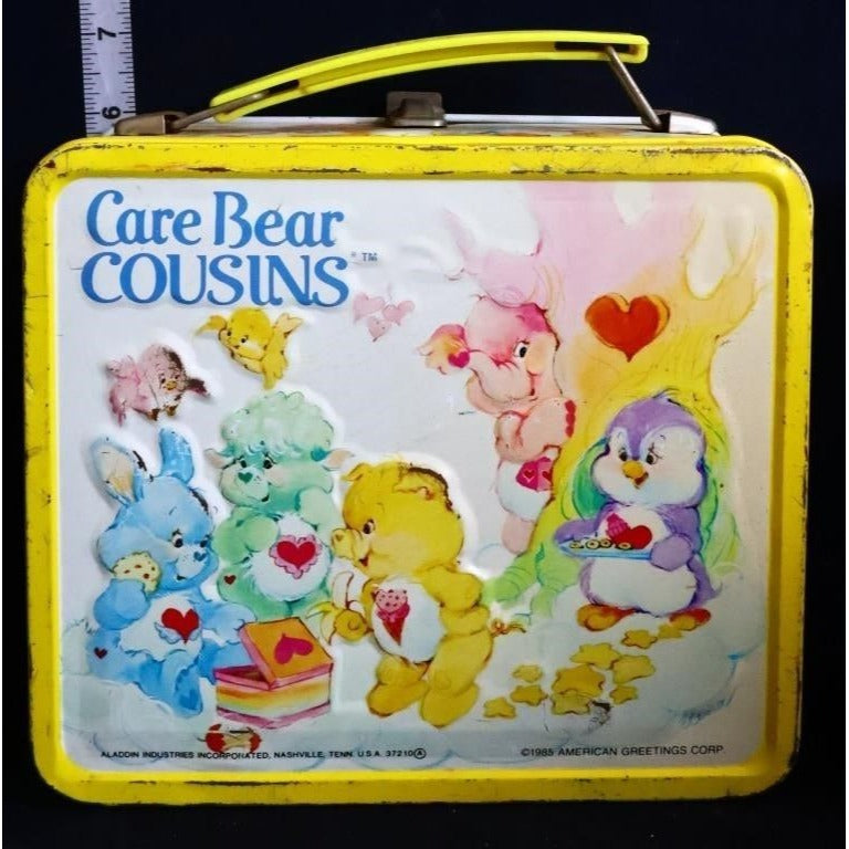 Vintage metal Care Bear Cousins lunchbox & thermos