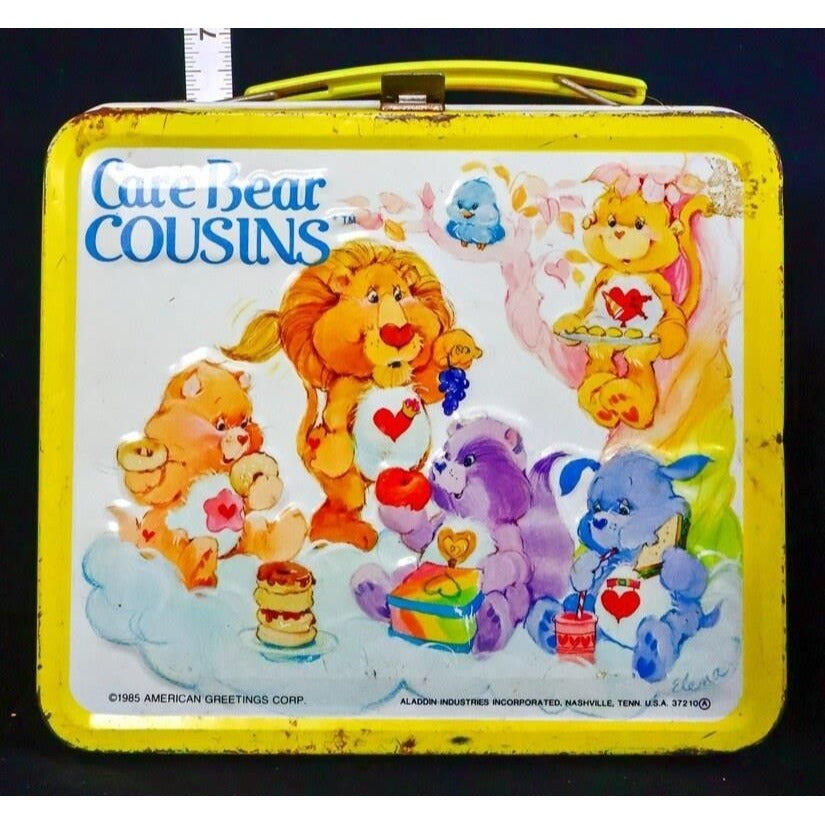 Vintage metal Care Bear Cousins lunchbox & thermos