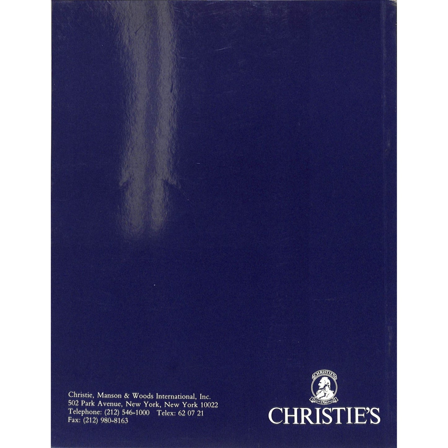 Christie's Impressionist Paintings/Sculptures Auction Catalog May 9, 1991