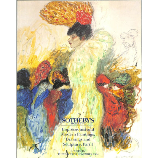 Sotheby's Impressionist and Modern Art Auction Catalog November 29 1994