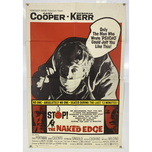 The Naked Edge (1961) Original Movie Poster Folded 27x41