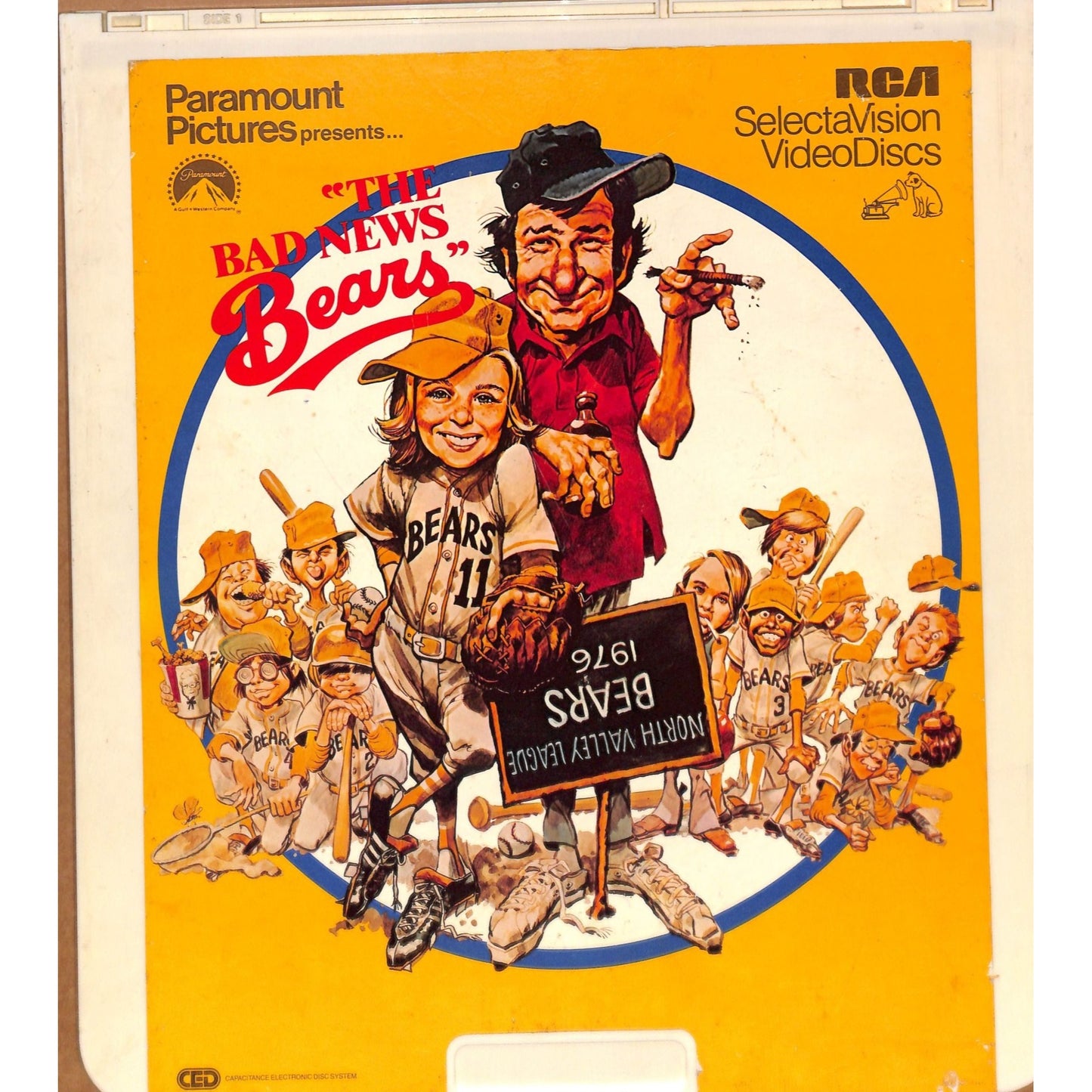 The Bad News Bears (1976) Vintage CED RCA SelectaVision Videodisc TESTED WORKING