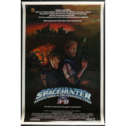 Spacehunter: Adventures in the Forbidden Zone (1983) Orig. Movie Poster 27x40