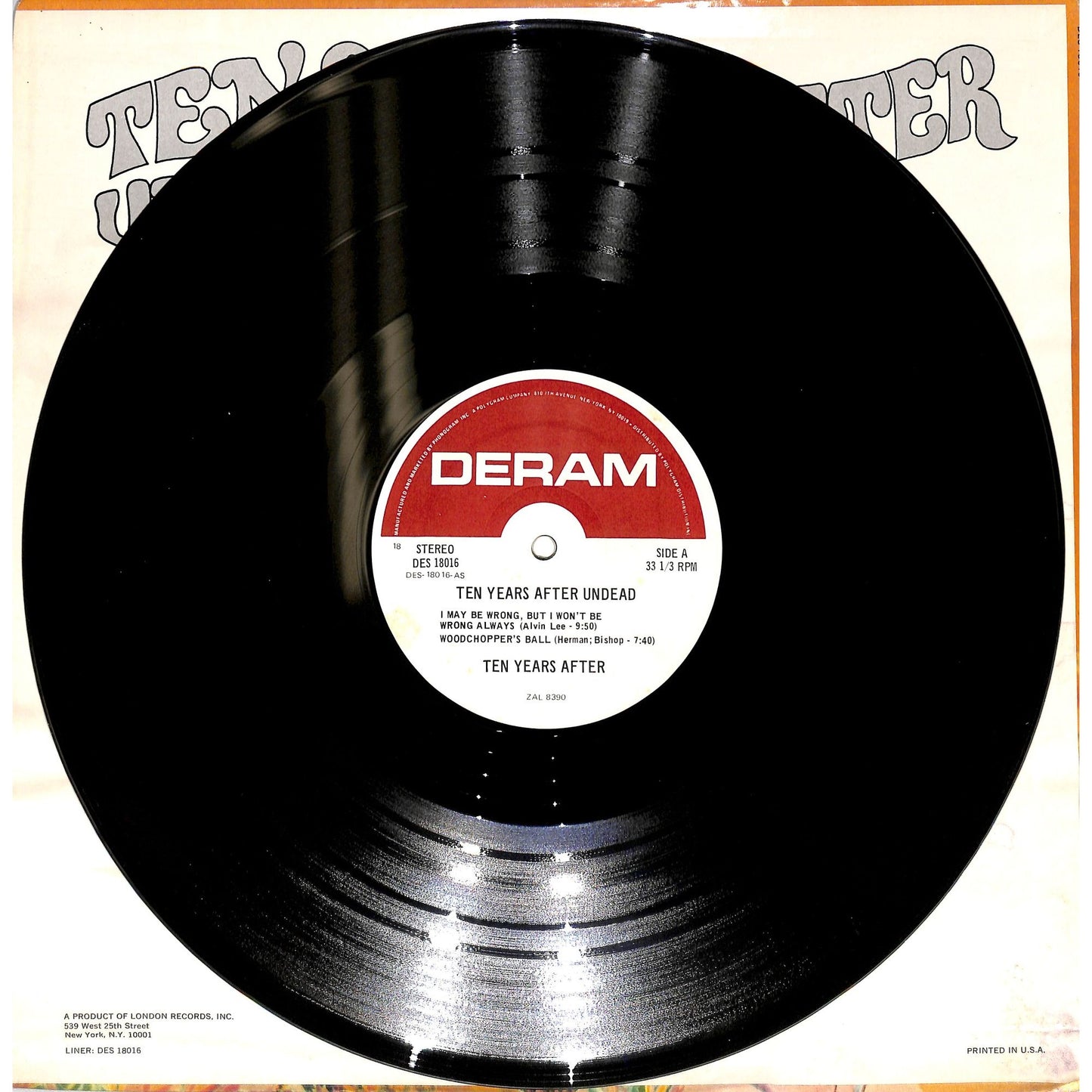 Ten Years After - Undead Vinyl Record DES 18016