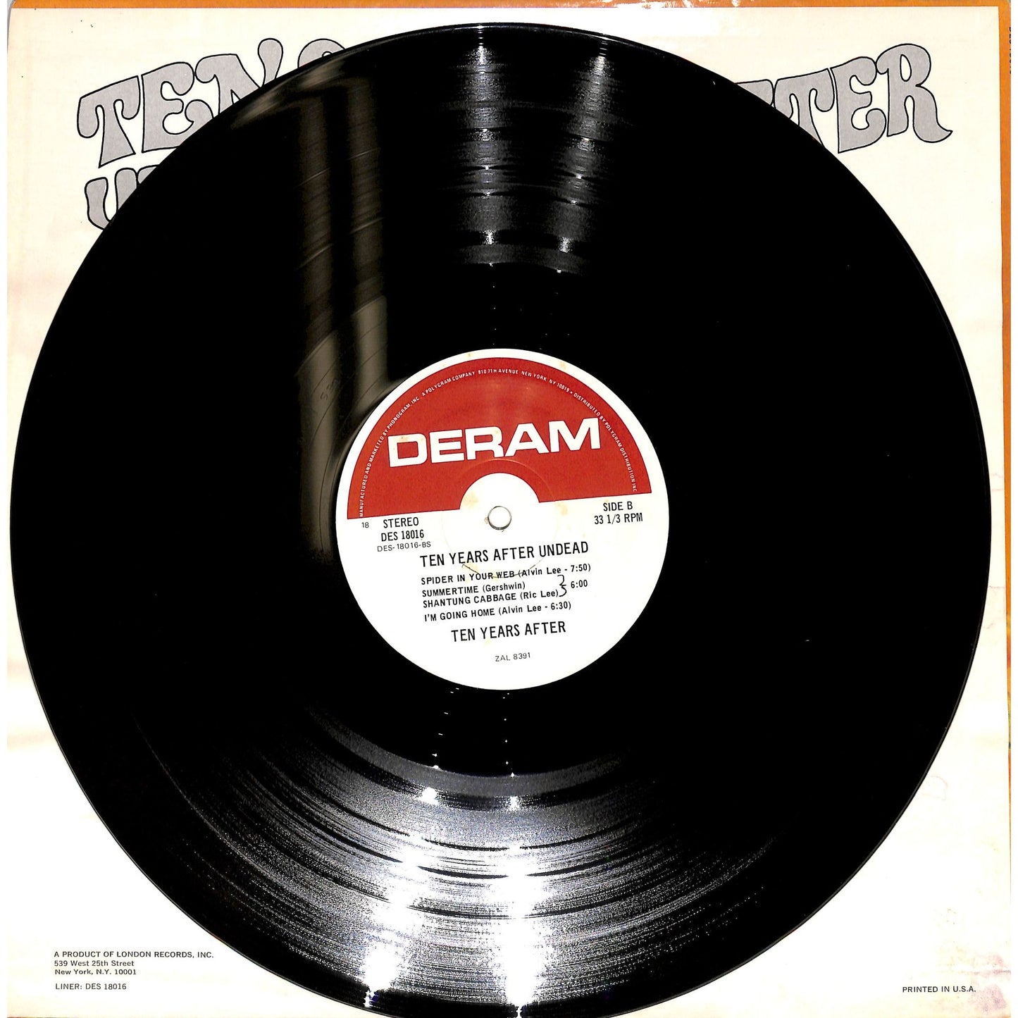Ten Years After - Undead Vinyl Record DES 18016