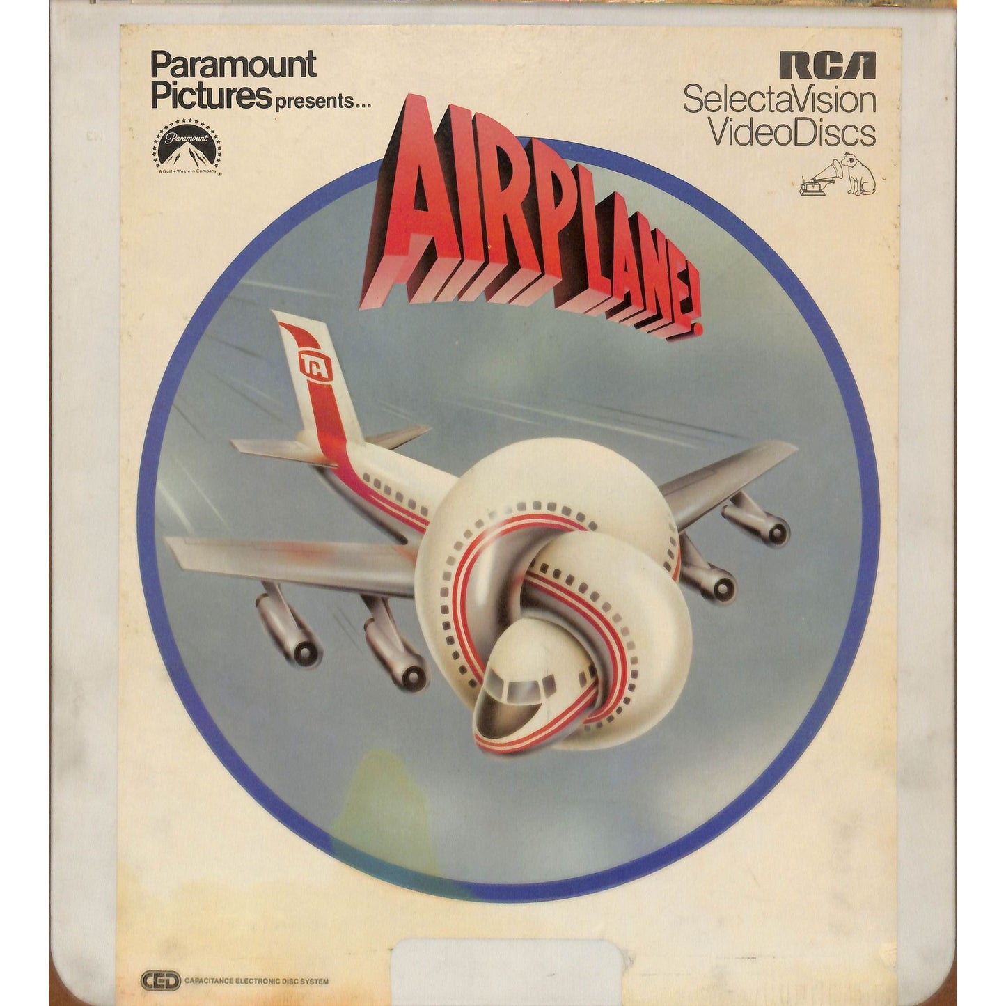 Airplane (1980) Vintage CED Videodisc TESTED WORKING