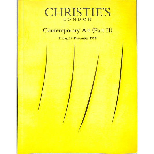 Christie's Contemporary Art Part 2 Auction Catalog December 12, 1997